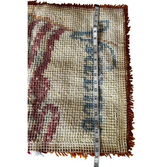 Handmade God Bless America Latch Hook Rug Wall Hanging Mat 27.5 X21Patriotic - Picture 6 of 9